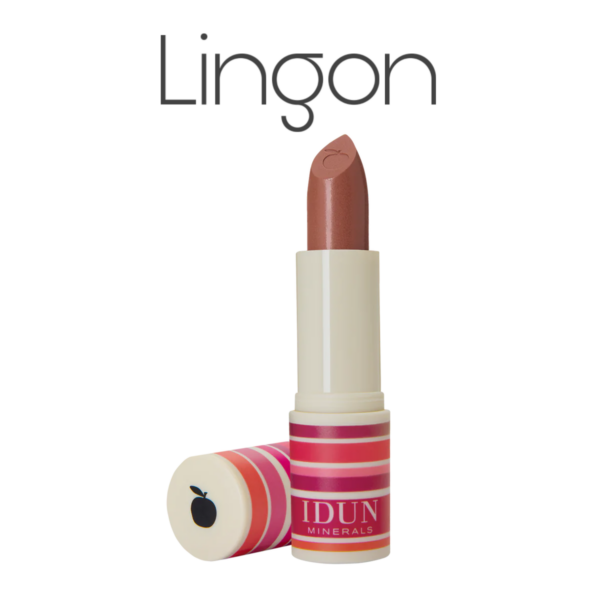 Idun-Minerals-matte-lipstick-lingon